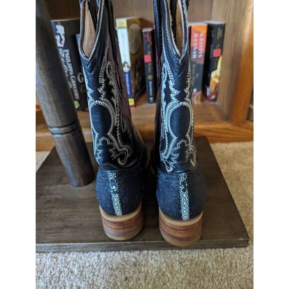 Linea De Oro Mexico 24 US 7 Men’s Cowboy Western Boots Heeled stingray Leather - Picture 4 of 8